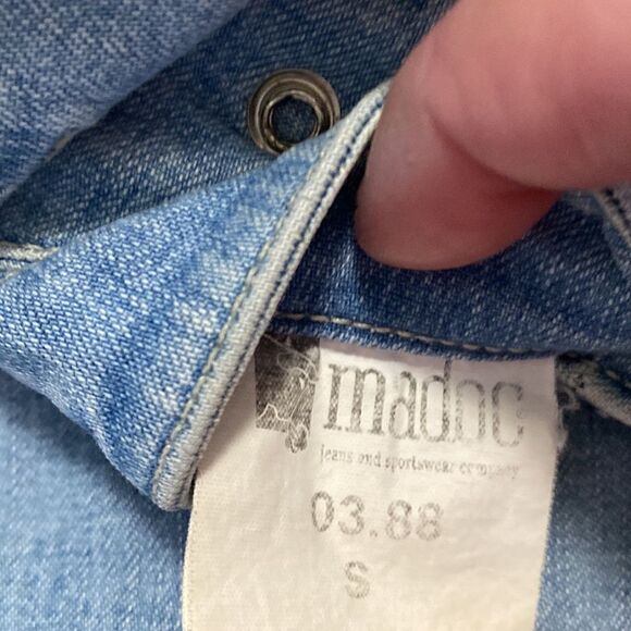 Madoc 90’s Y2K Denim Mini Skirt Light Wash Made In Europe Sz S - Picture 6 of 13